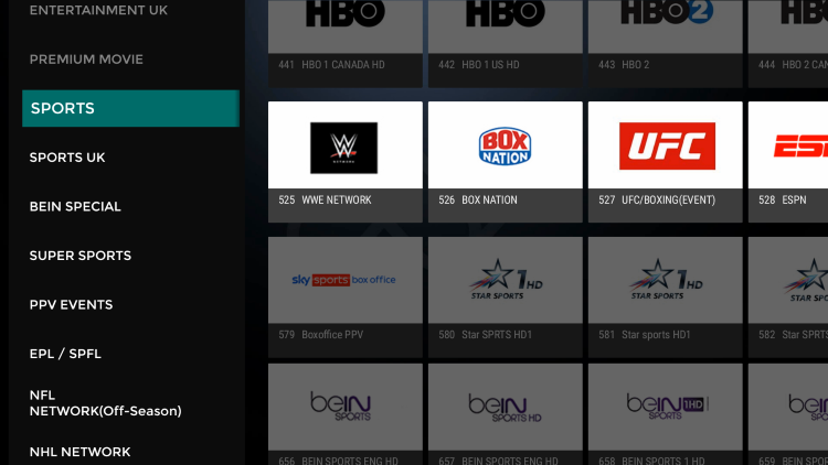 Captura de pantalla programacion EPG PLAYERVE